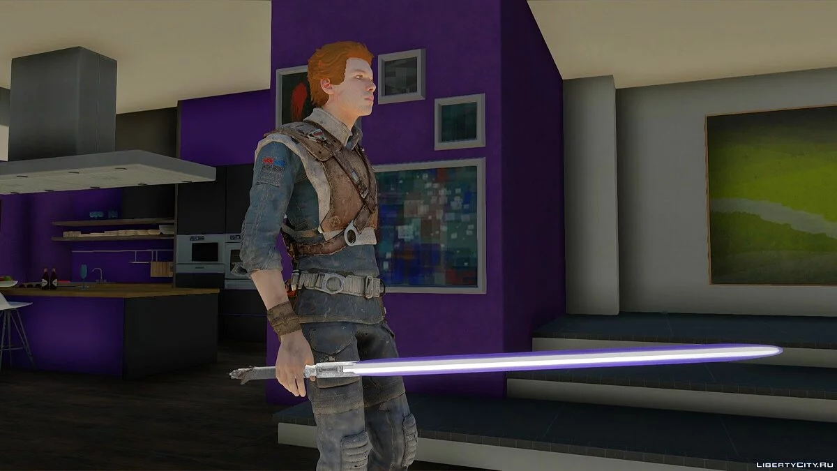 Cal Kestis dari Star Wars Jedi: Fallen Order / GTA San Andreas