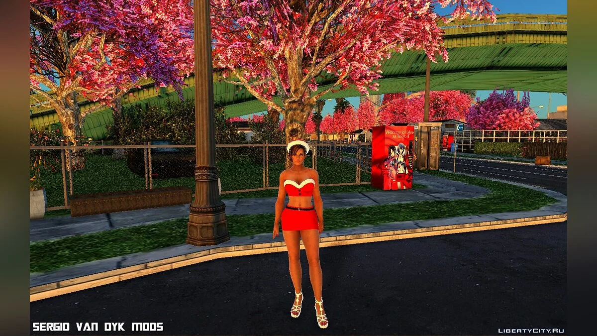 Лиза Хэмилтон в рождественской одежде / GTA San Andreas