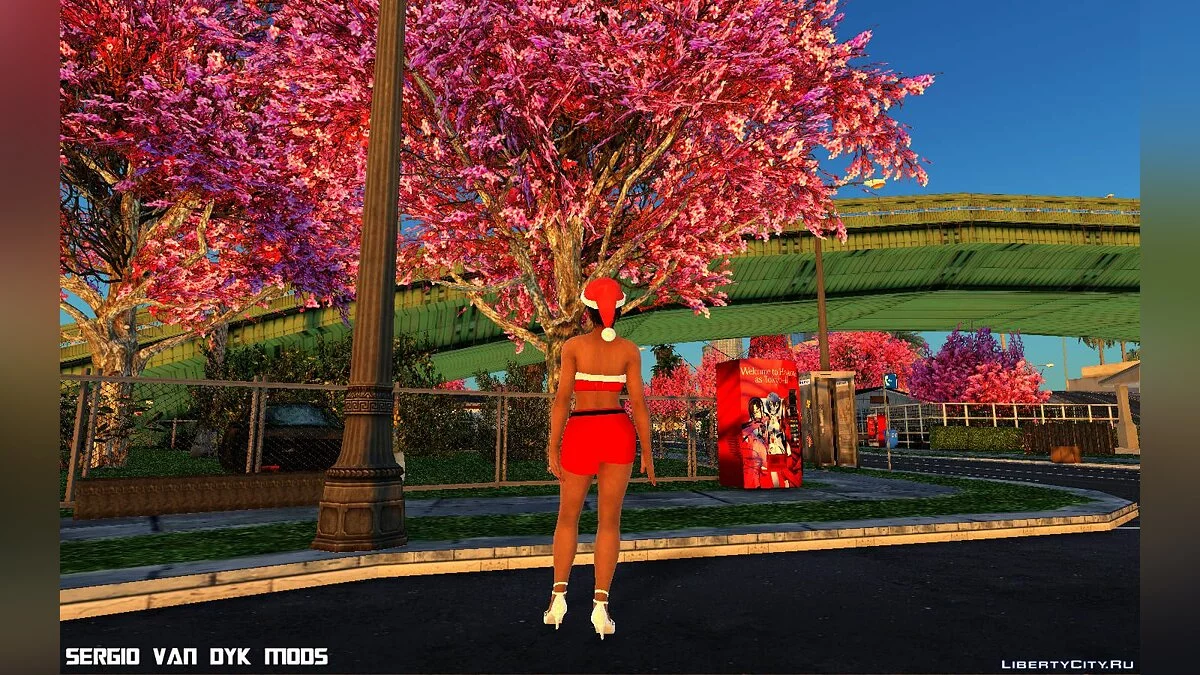 Лиза Хэмилтон в рождественской одежде / GTA San Andreas
