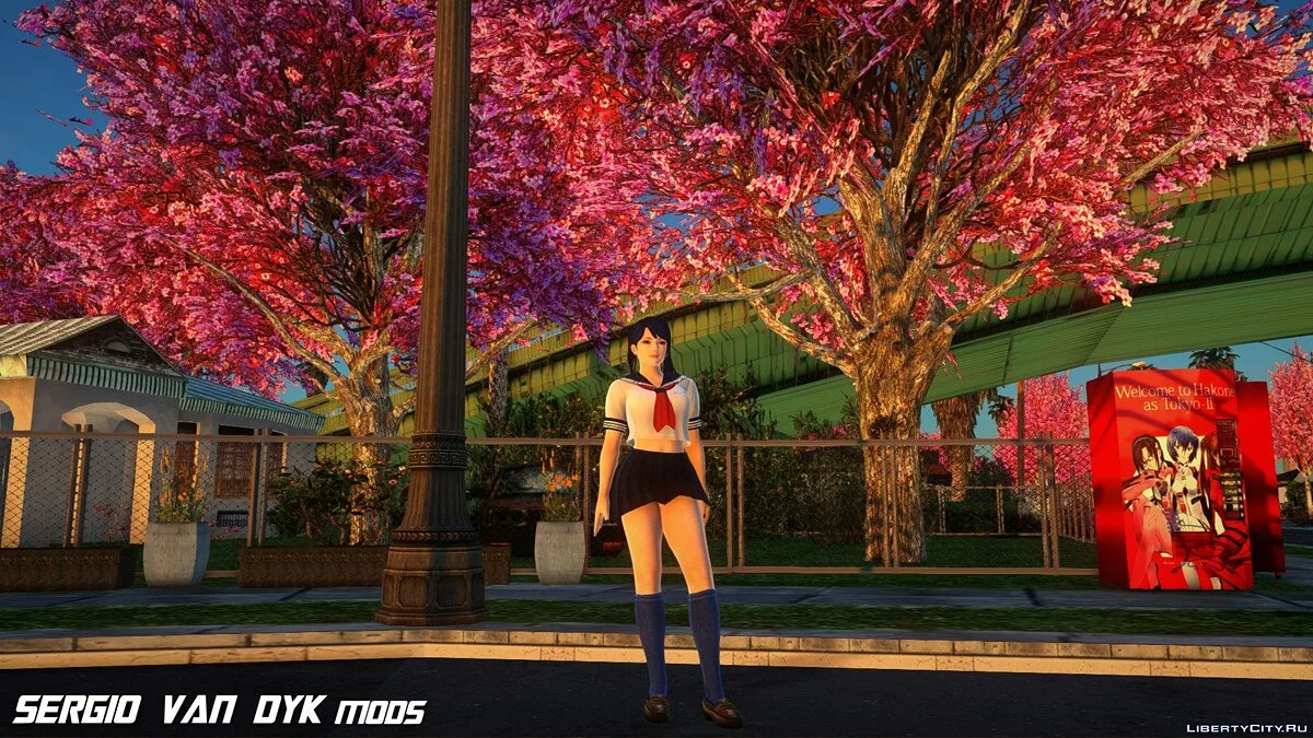 Лобелія в шкільній формі / GTA San Andreas