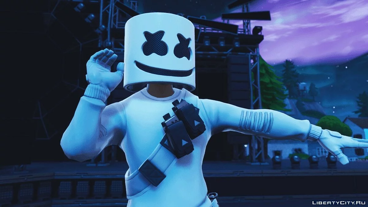 Marshmello dari Fortnite / GTA San Andreas