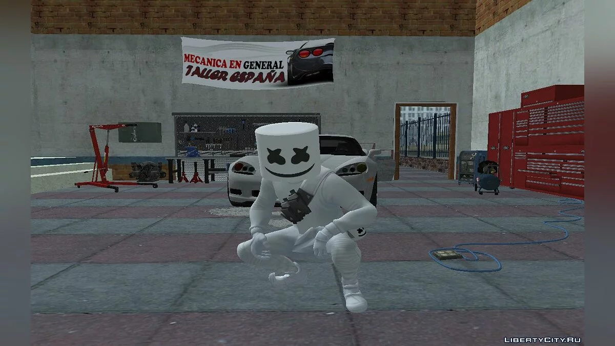 Marshmello dari Fortnite / GTA San Andreas