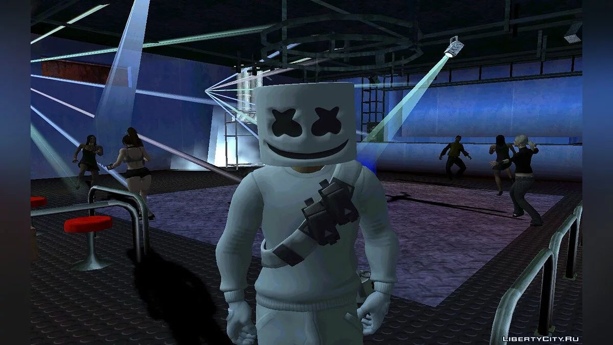 Marshmello dari Fortnite / GTA San Andreas