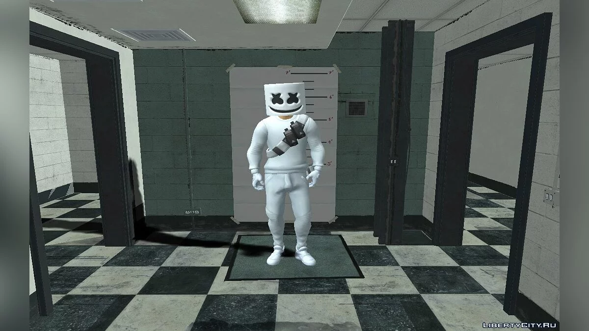 Marshmello dari Fortnite / GTA San Andreas