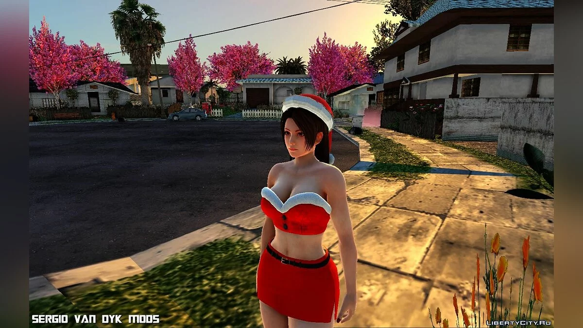 Мэй Ширануи в рождественской одежде / GTA San Andreas