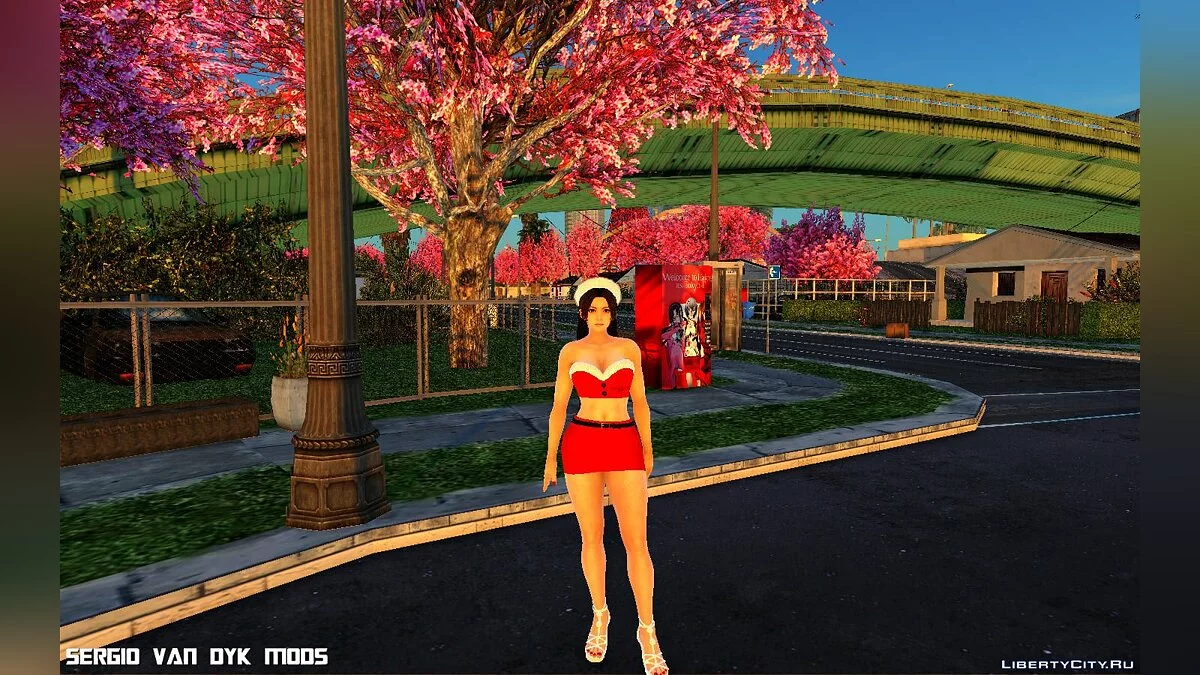 Мэй Ширануи в рождественской одежде / GTA San Andreas