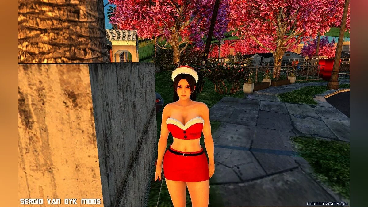 Мэй Ширануи в рождественской одежде / GTA San Andreas