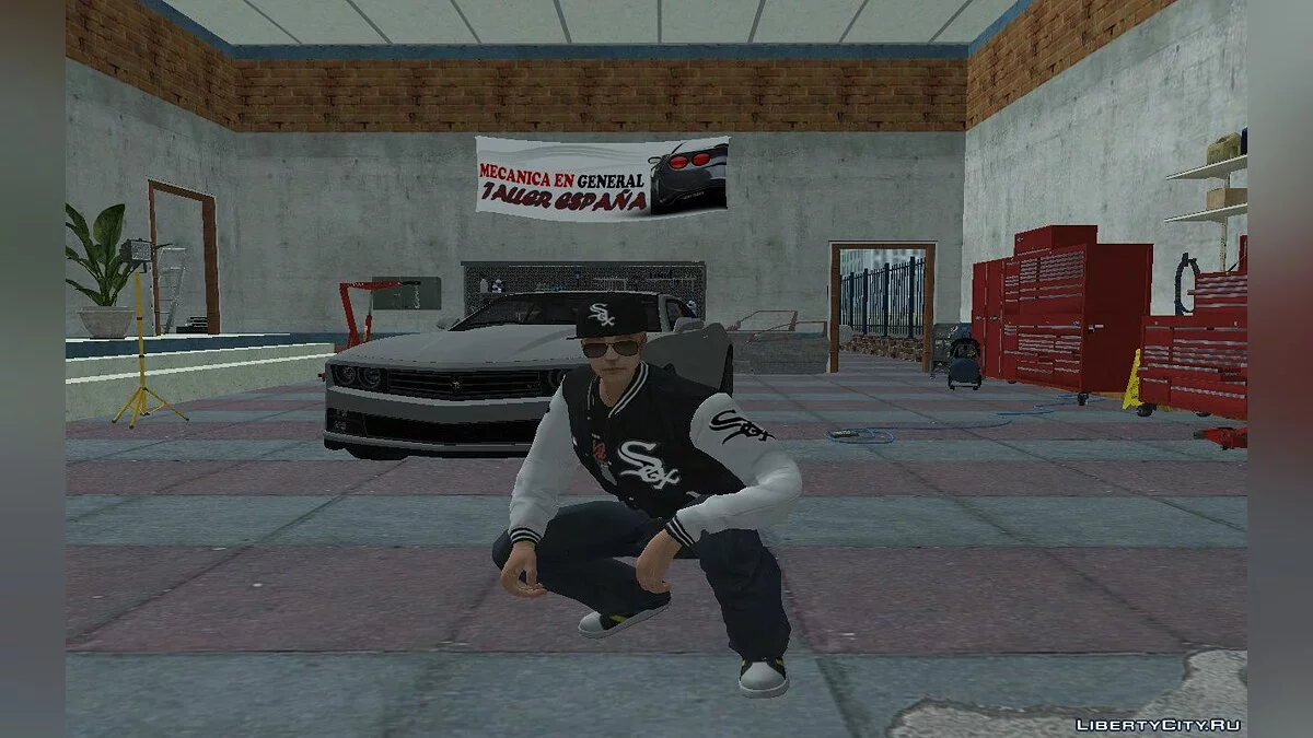 Мэккер  в одежде Hotline White Sox Chicago v1 / GTA San Andreas