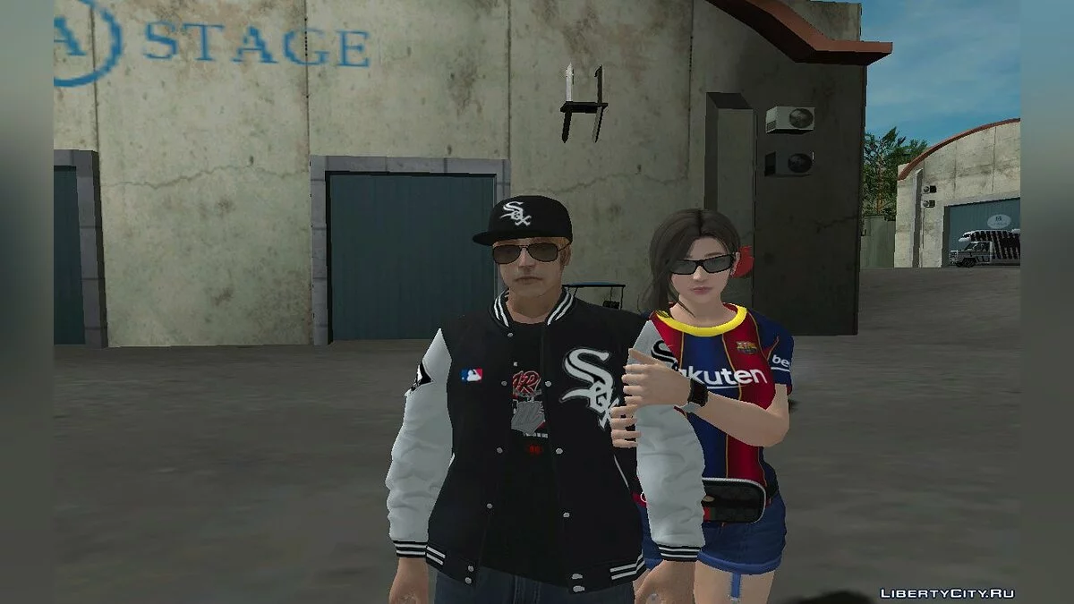 Мэккер  в одежде Hotline White Sox Chicago v1 / GTA San Andreas
