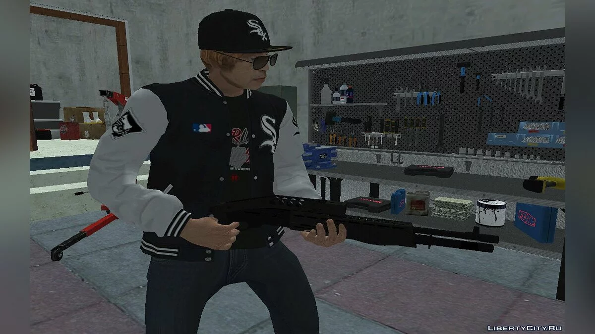 Мэккер  в одежде Hotline White Sox Chicago v1 / GTA San Andreas