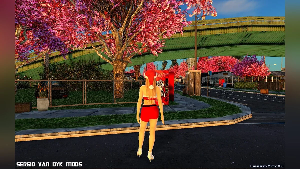 Мэри Роуз в рождественской одежде / GTA San Andreas