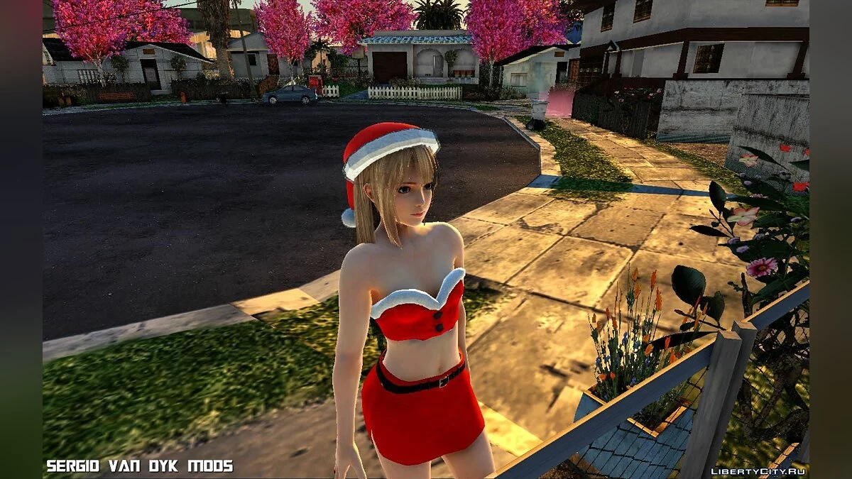 Мэри Роуз в рождественской одежде / GTA San Andreas