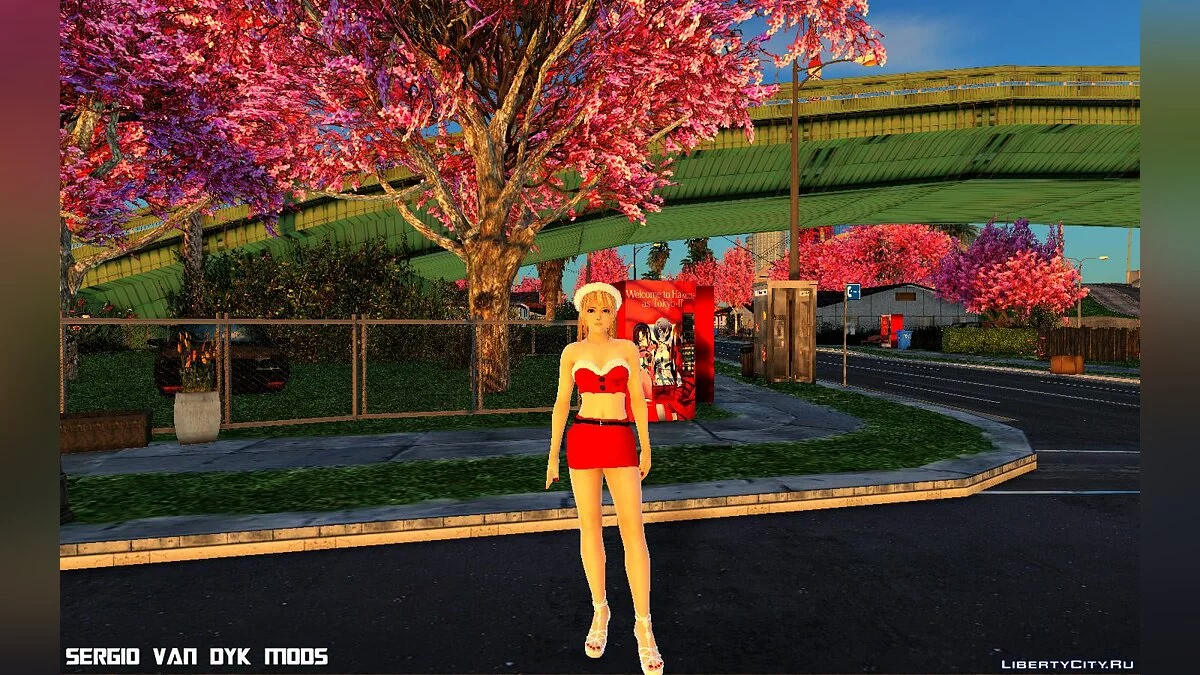 Мэри Роуз в рождественской одежде / GTA San Andreas