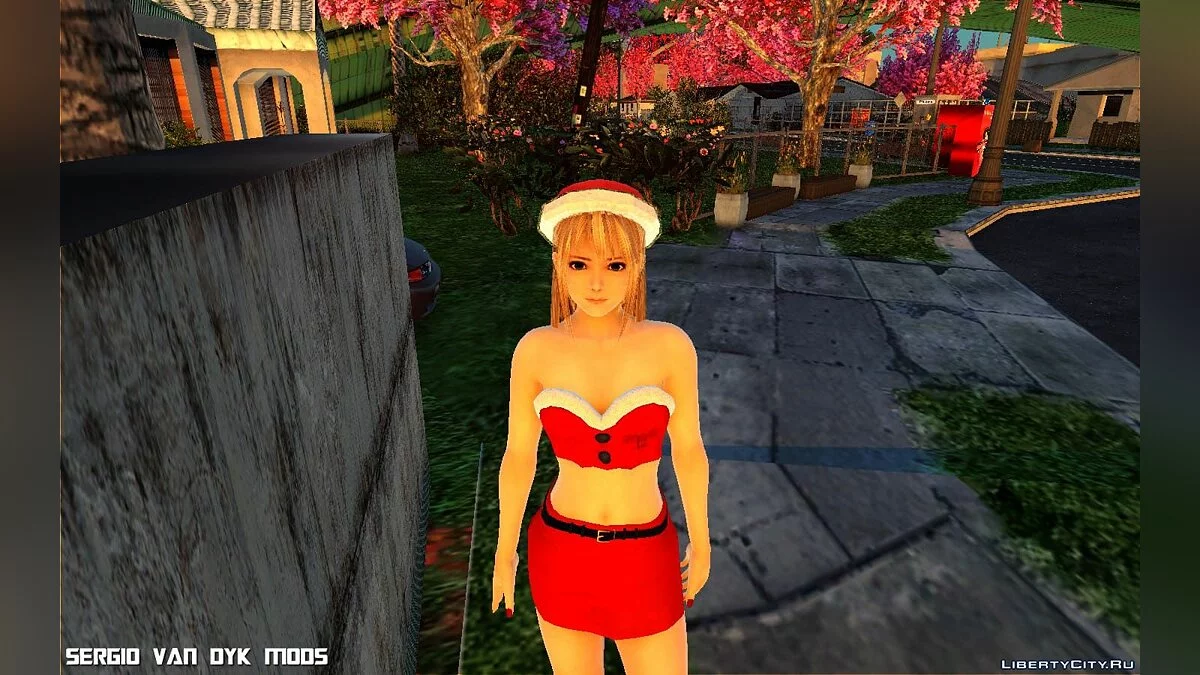 Мэри Роуз в рождественской одежде / GTA San Andreas