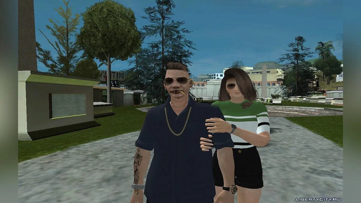 Nouveau Cwmyhb1 en tenue décontractée avec de nouveaux cheveux V10 / GTA San Andreas