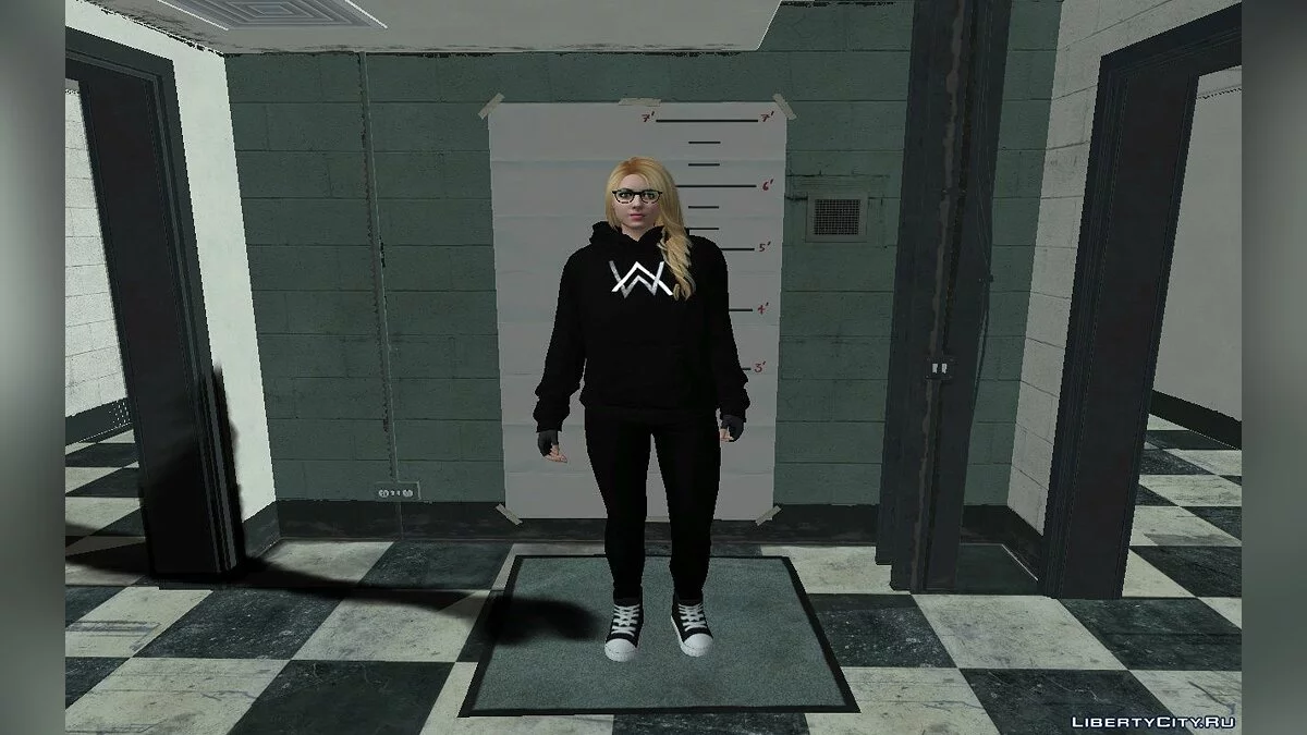 Zufälliger GTA Online Mädchenskin im Alan Walker Outfit / GTA San Andreas