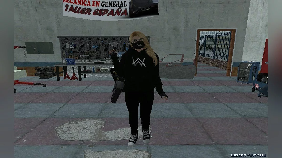 Zufälliger GTA Online Mädchenskin im Alan Walker Outfit / GTA San Andreas
