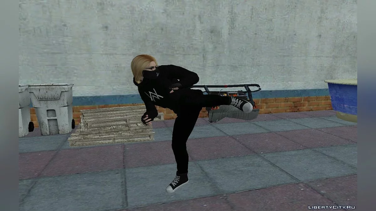 Zufälliger GTA Online Mädchenskin im Alan Walker Outfit / GTA San Andreas