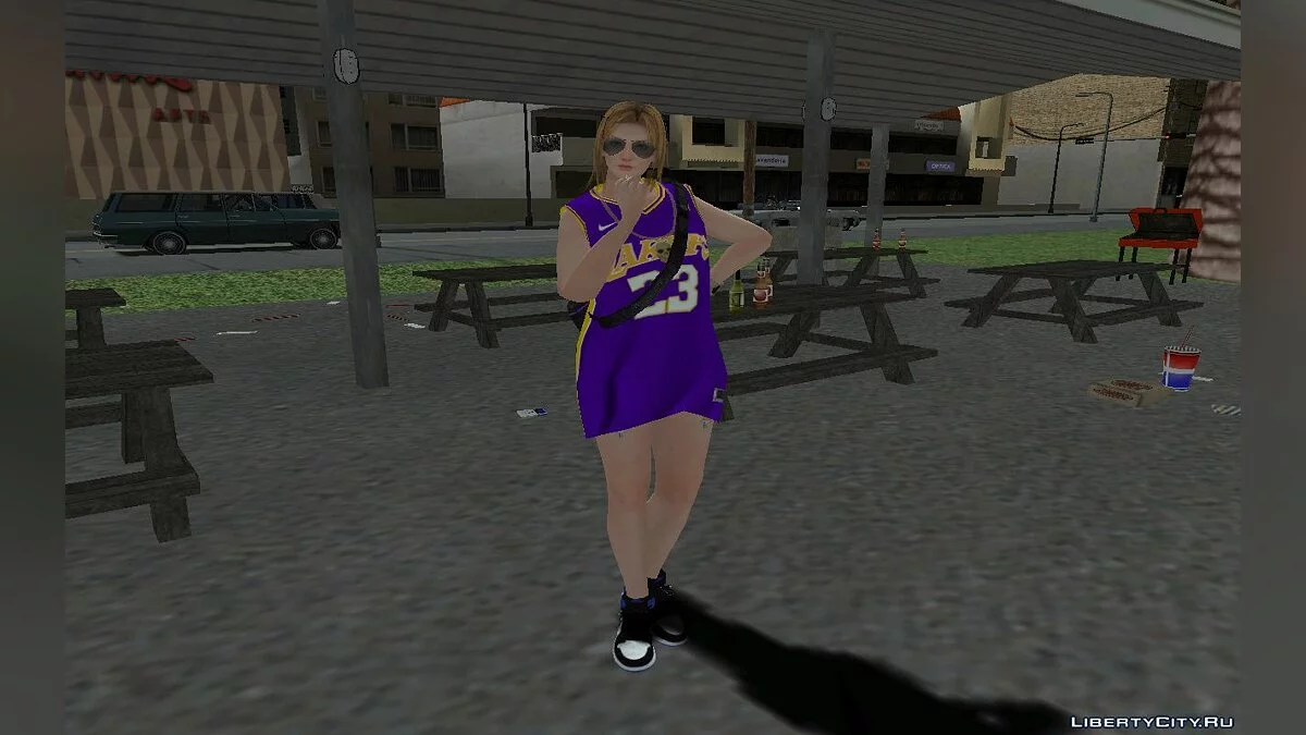 Tina Armstrong im Lakers Ourstorys Jersey v2 Outfit / GTA San Andreas