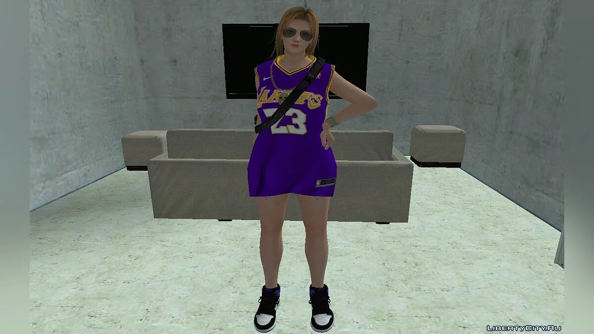 Tina Armstrong im Lakers Ourstorys Jersey v2 Outfit / GTA San Andreas