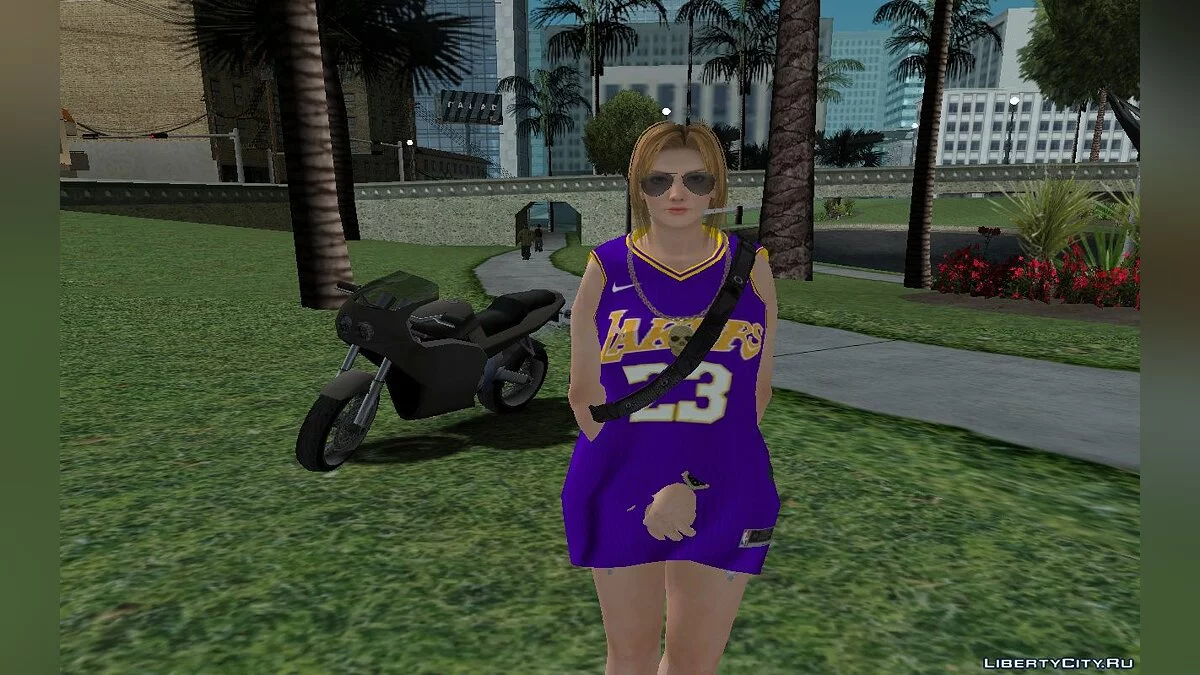 Tina Armstrong im Lakers Ourstorys Jersey v2 Outfit / GTA San Andreas