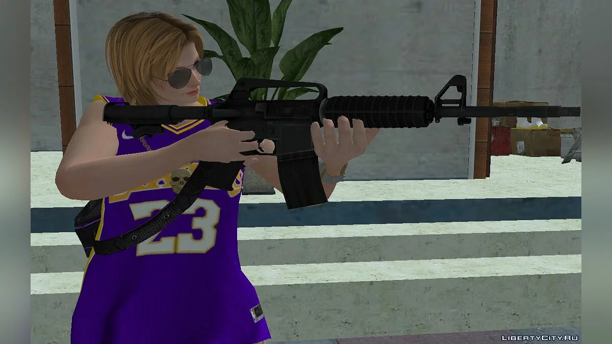 Tina Armstrong im Lakers Ourstorys Jersey v2 Outfit / GTA San Andreas