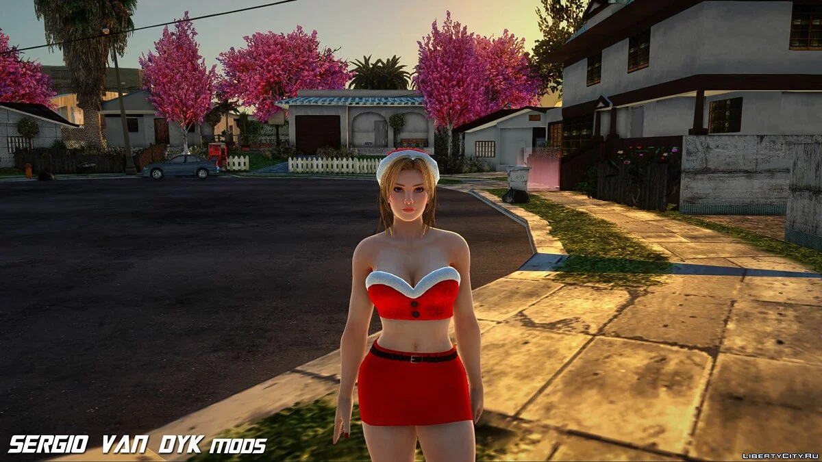 Тина Армстронг в рождественской одежде / GTA San Andreas
