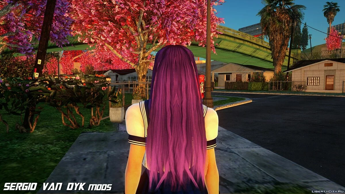 Athena Asamiya im Schuluniform aus KOF / GTA San Andreas