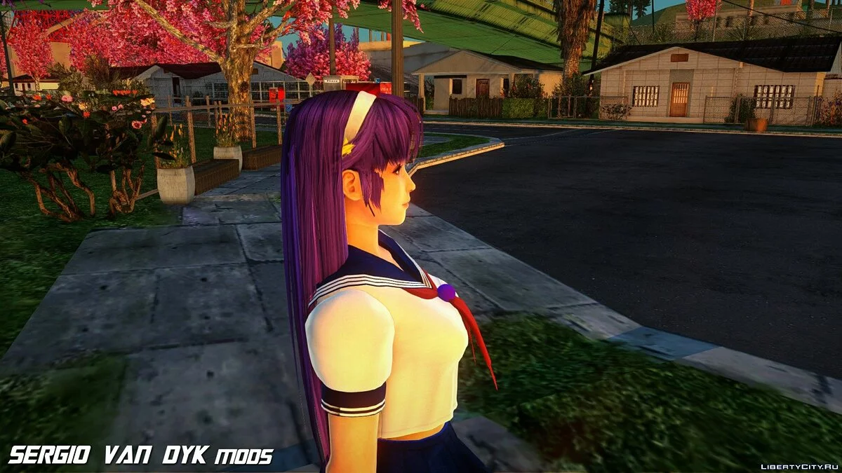 Athena Asamiya im Schuluniform aus KOF / GTA San Andreas