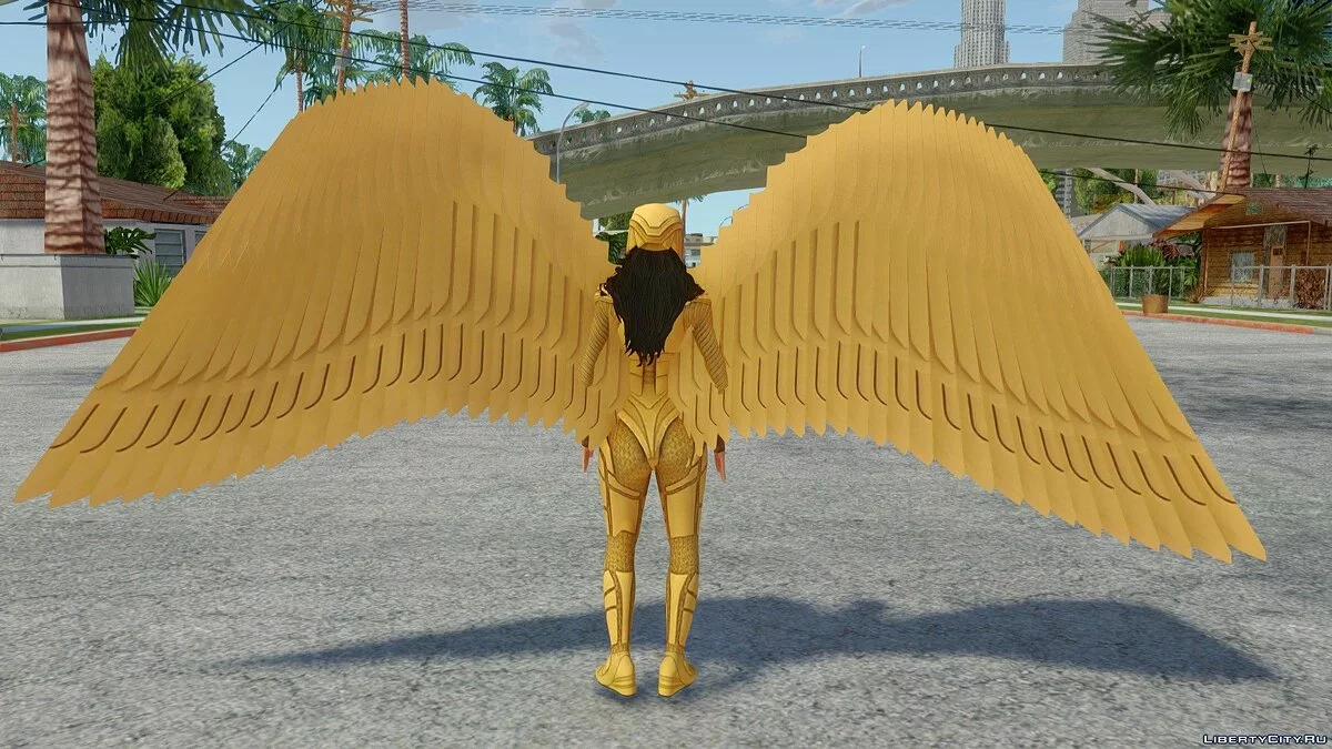 Чудо-женщина в броне Золотого Орла с крыльями / GTA San Andreas