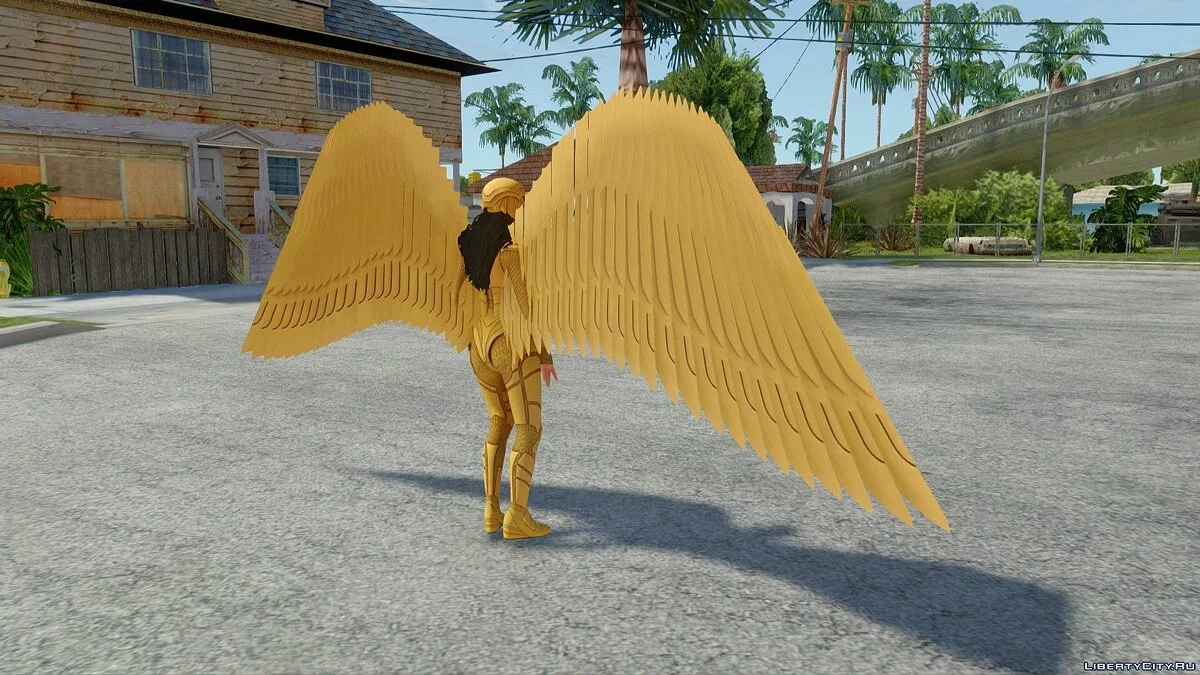 Чудо-женщина в броне Золотого Орла с крыльями / GTA San Andreas