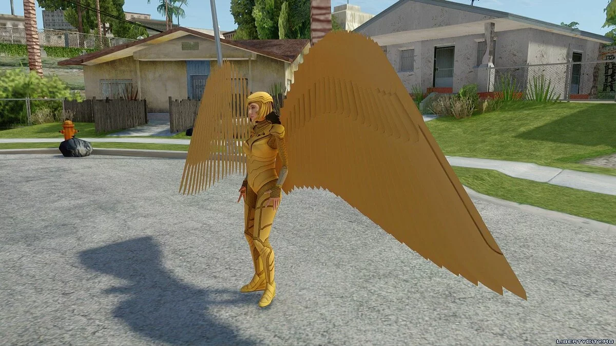 Чудо-женщина в броне Золотого Орла с крыльями / GTA San Andreas