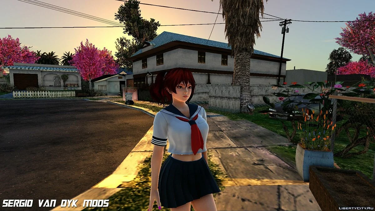 Kanna dalam seragam sekolah / GTA San Andreas