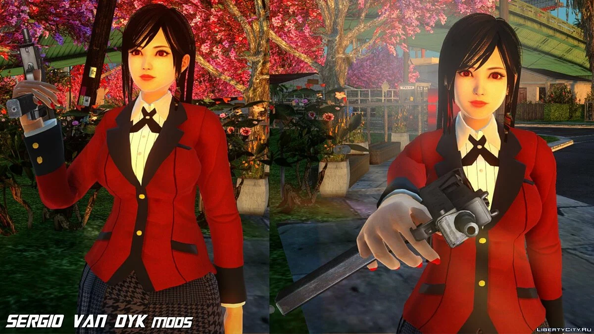 Kokoro en la ropa de Yumeko Jabami de Kakegurui / GTA San Andreas