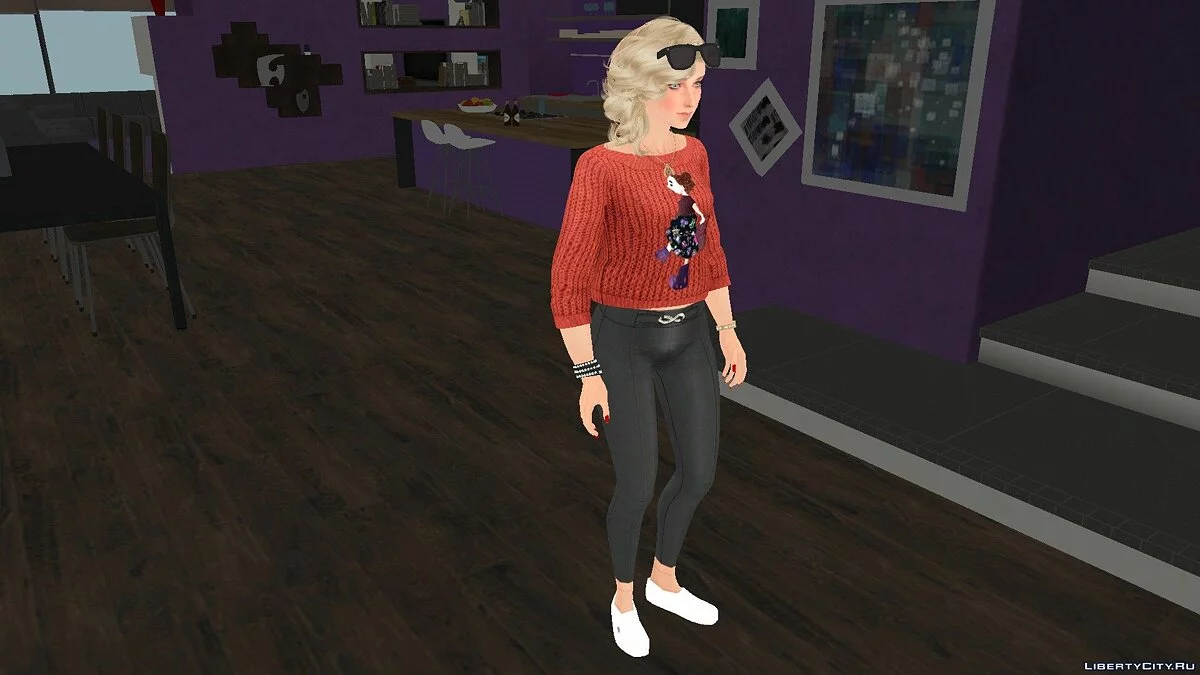 Lana in Alltagskleidung aus Sims 4 / GTA San Andreas