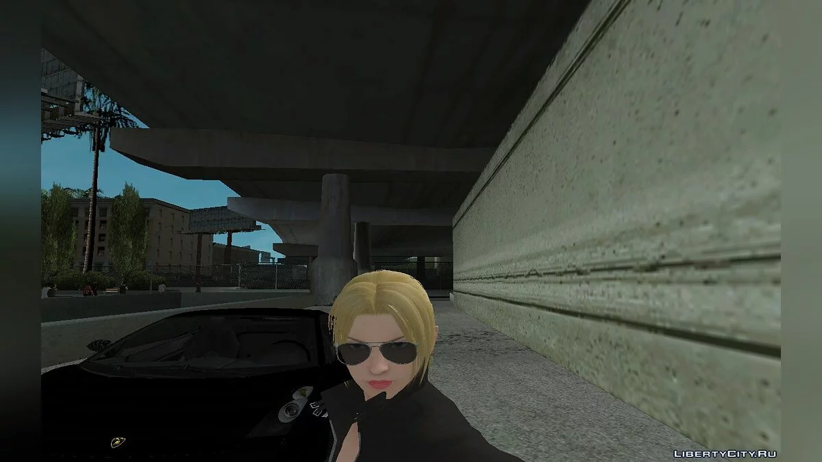Nina Williams de Tekken 7 en traje de cuero / GTA San Andreas