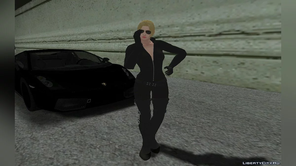 Nina Williams de Tekken 7 en traje de cuero / GTA San Andreas