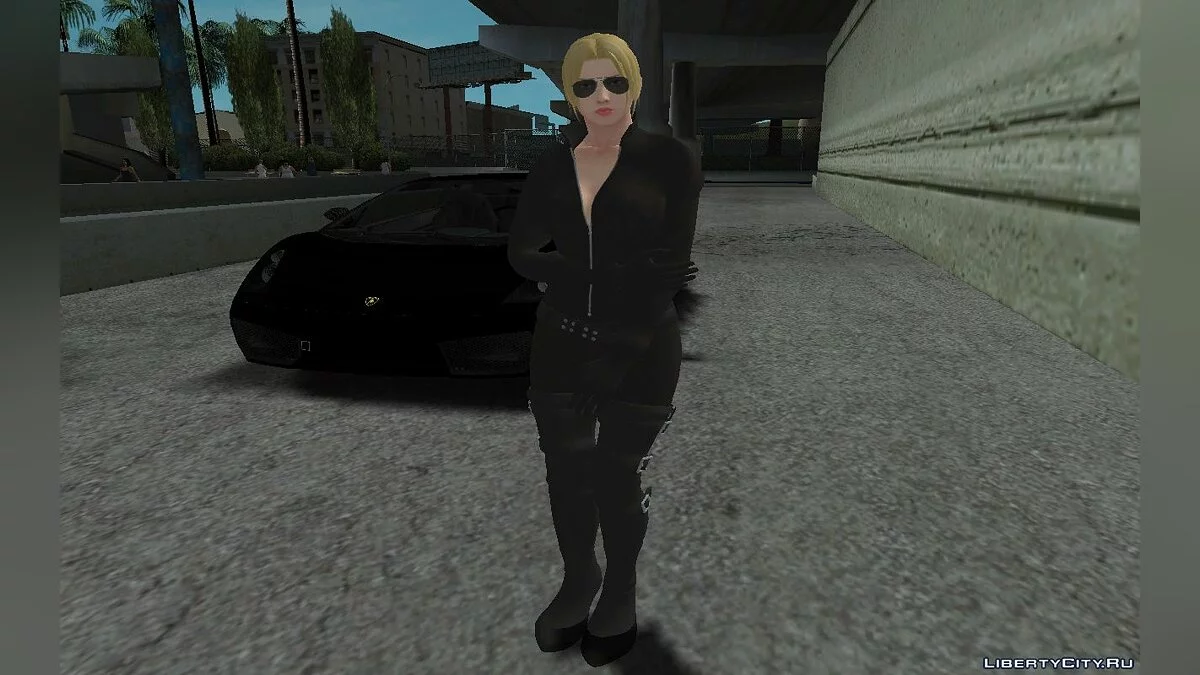Nina Williams de Tekken 7 en traje de cuero / GTA San Andreas