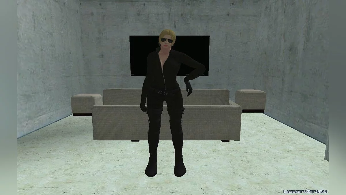 Nina Williams de Tekken 7 en traje de cuero / GTA San Andreas