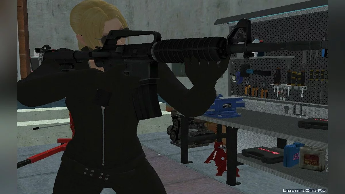 Nina Williams de Tekken 7 en traje de cuero / GTA San Andreas