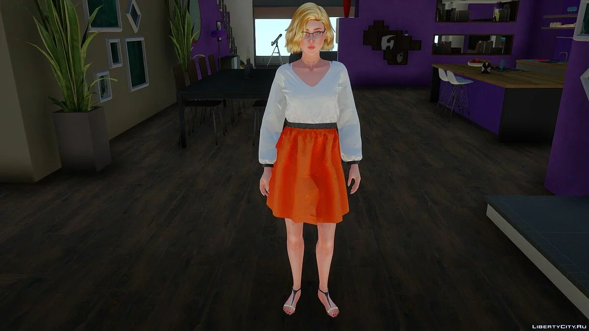 Samantha in Alltagskleidung v2 aus Sims 4 / GTA San Andreas