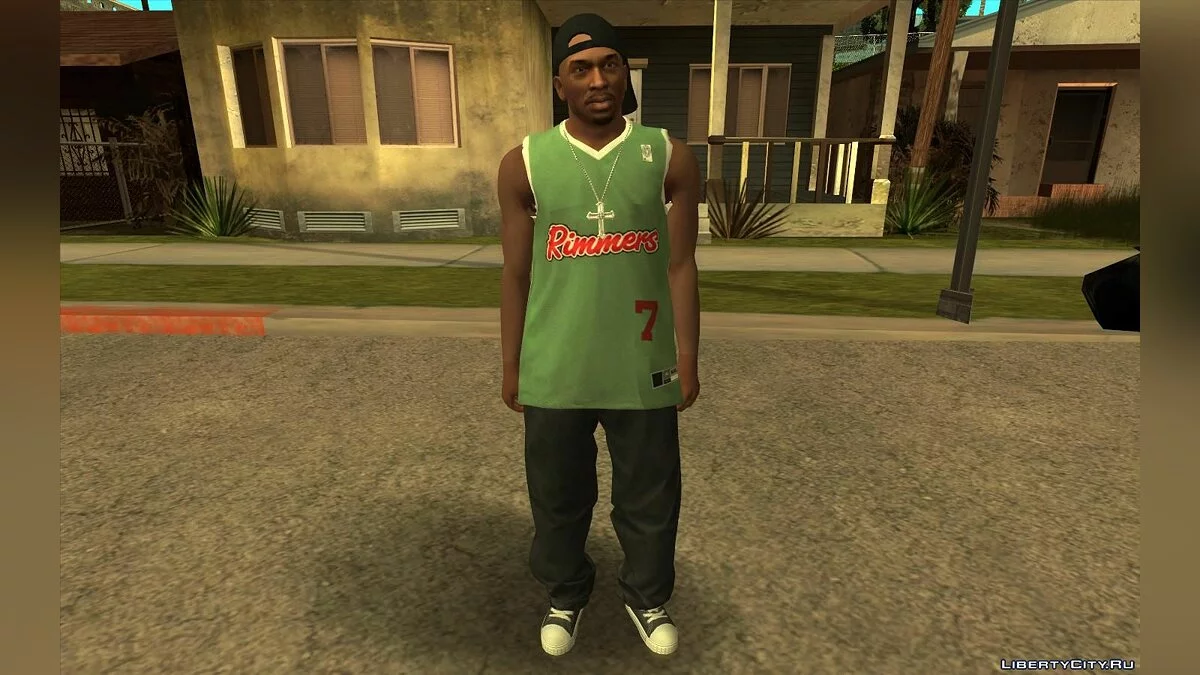 CJ in Grove Street Gang Outfit / GTA San Andreas