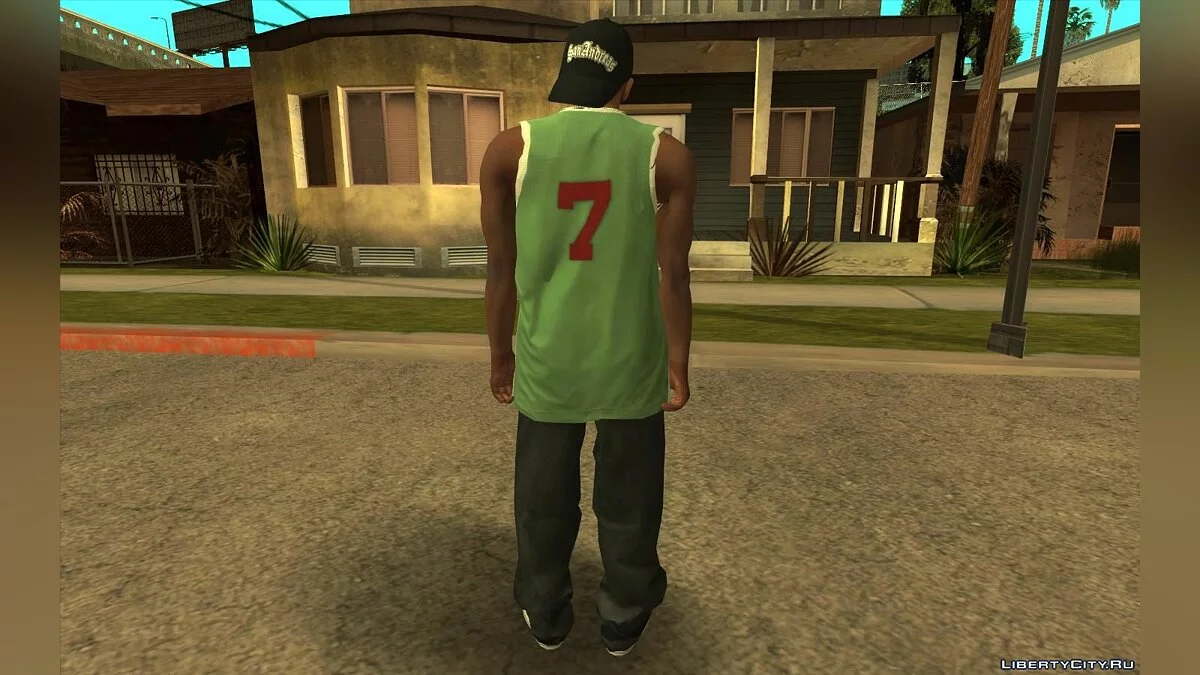 CJ in Grove Street Gang Outfit / GTA San Andreas