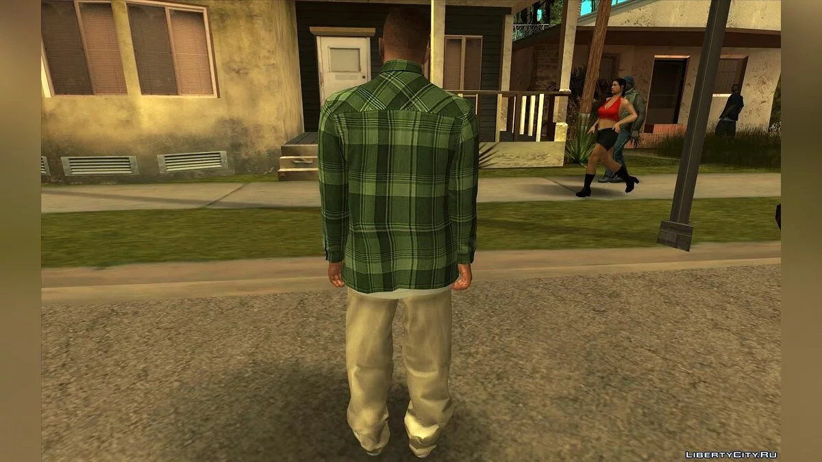 CJ in Grove Street Gang Outfit / GTA San Andreas
