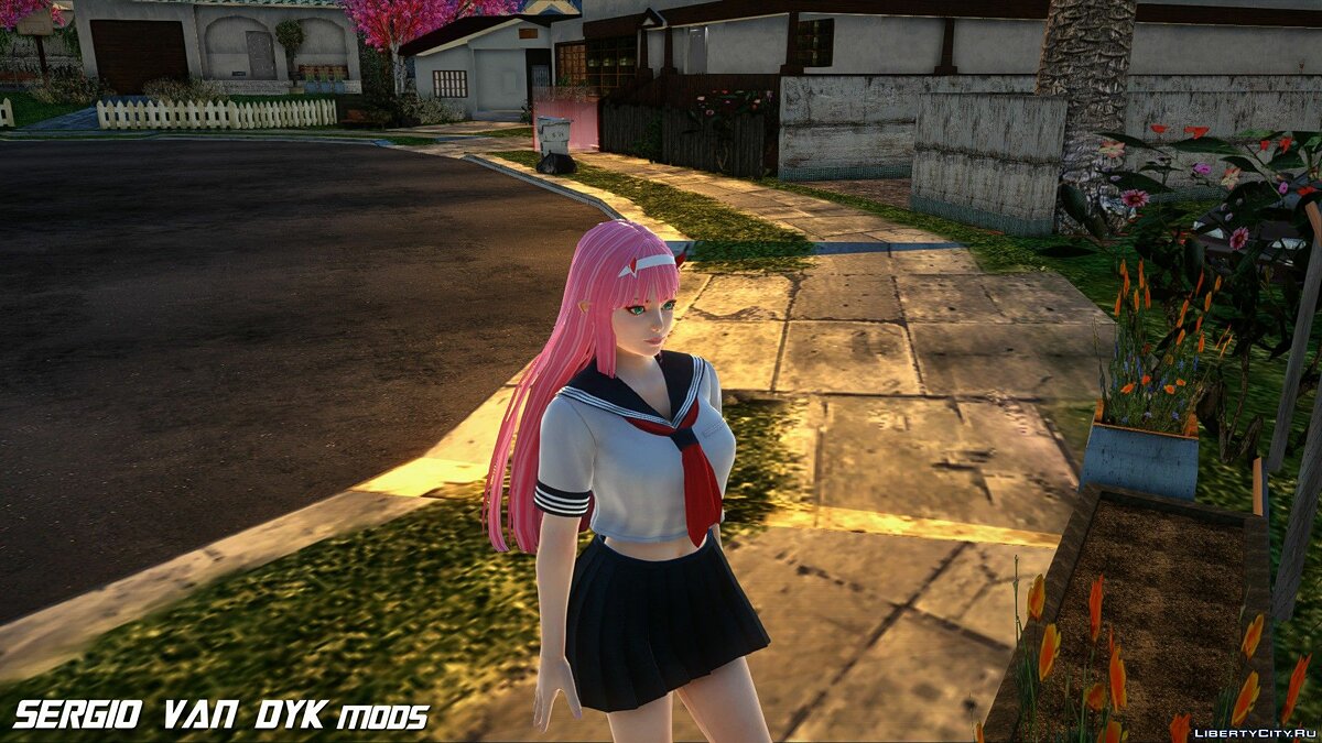 Download Zero Two in school uniform for GTA San Andreas