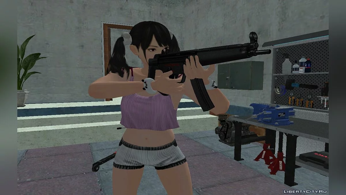 Ling Xiaoyu em traje de panda / GTA San Andreas