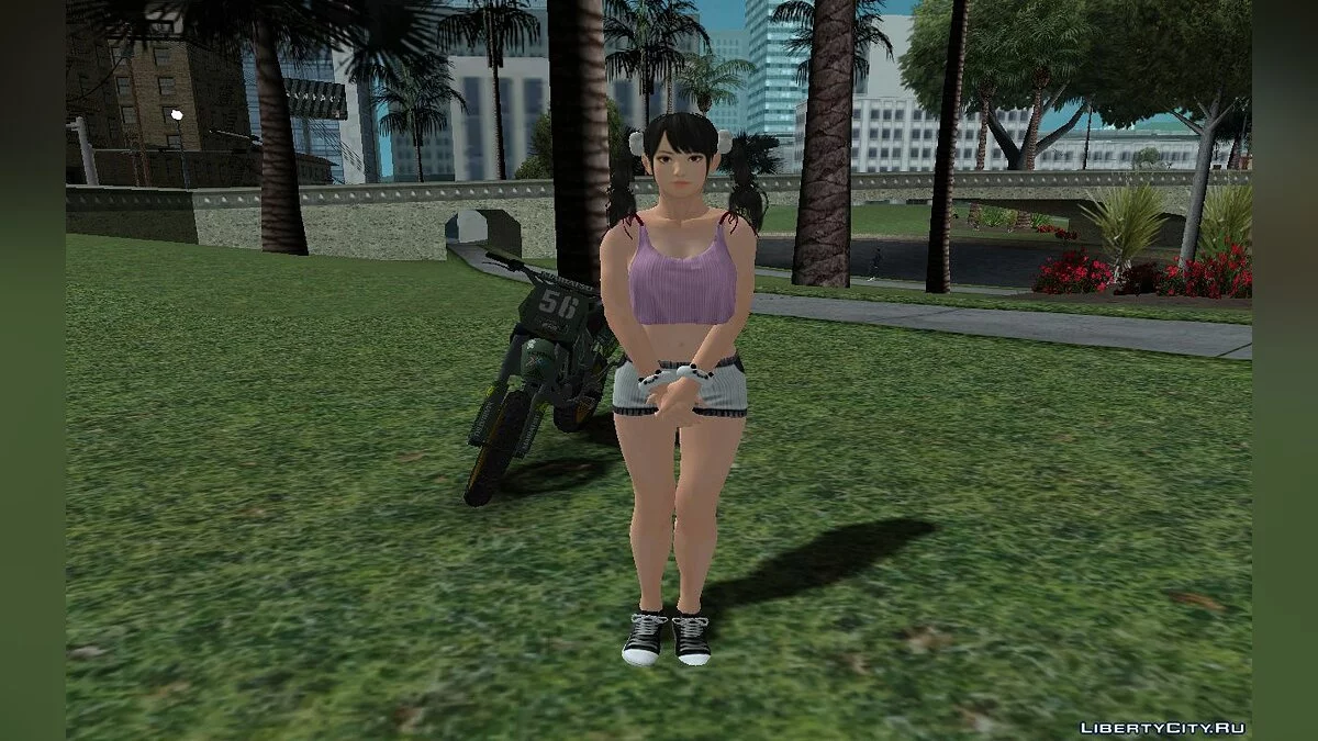 Ling Xiaoyu em traje de panda / GTA San Andreas