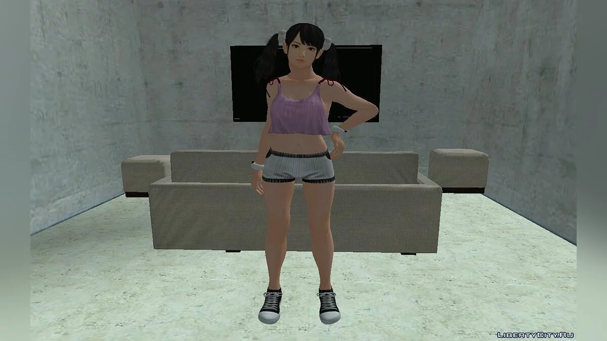 Ling Xiaoyu em traje de panda / GTA San Andreas