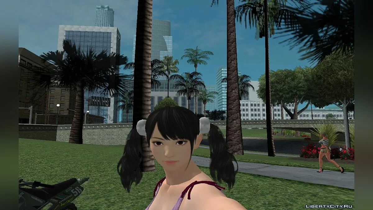 Ling Xiaoyu em traje de panda / GTA San Andreas