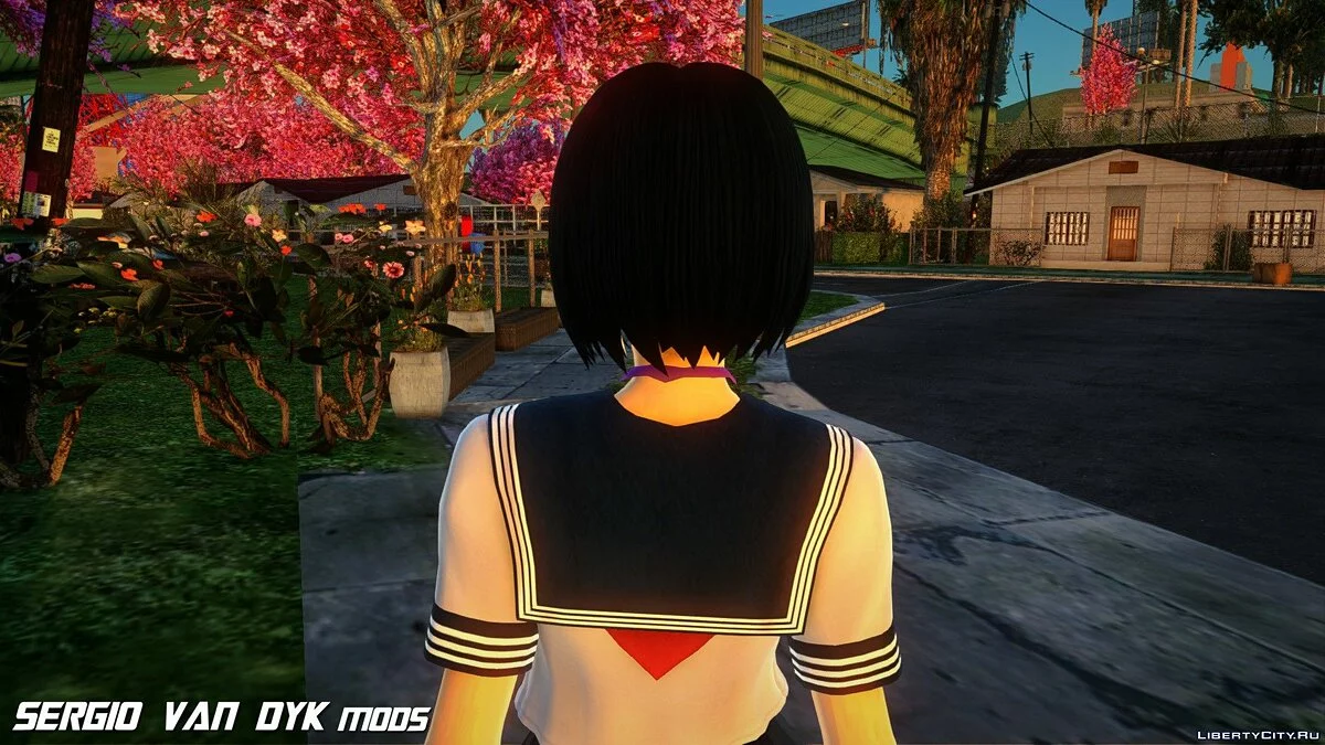 Mikasa Ackerman en uniforme scolaire / GTA San Andreas